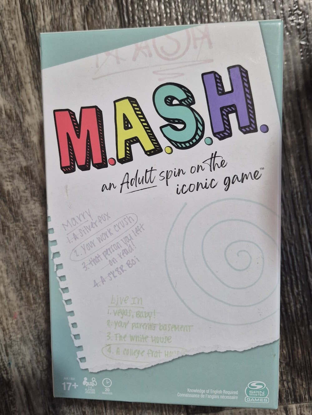 Spin Master Games MASH Adult Party Game In Box